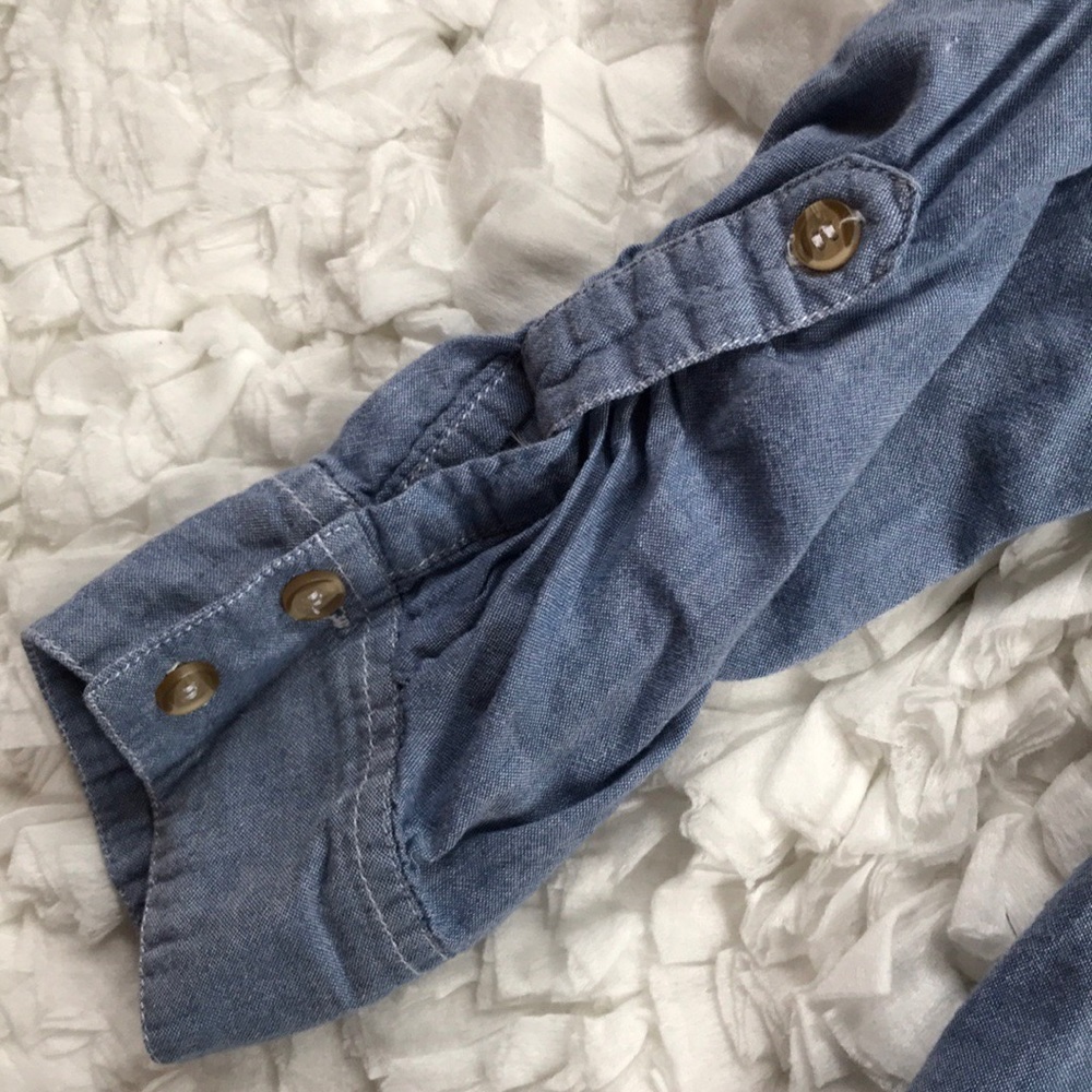 Chambray Button Down Top - Picture 2 of 6